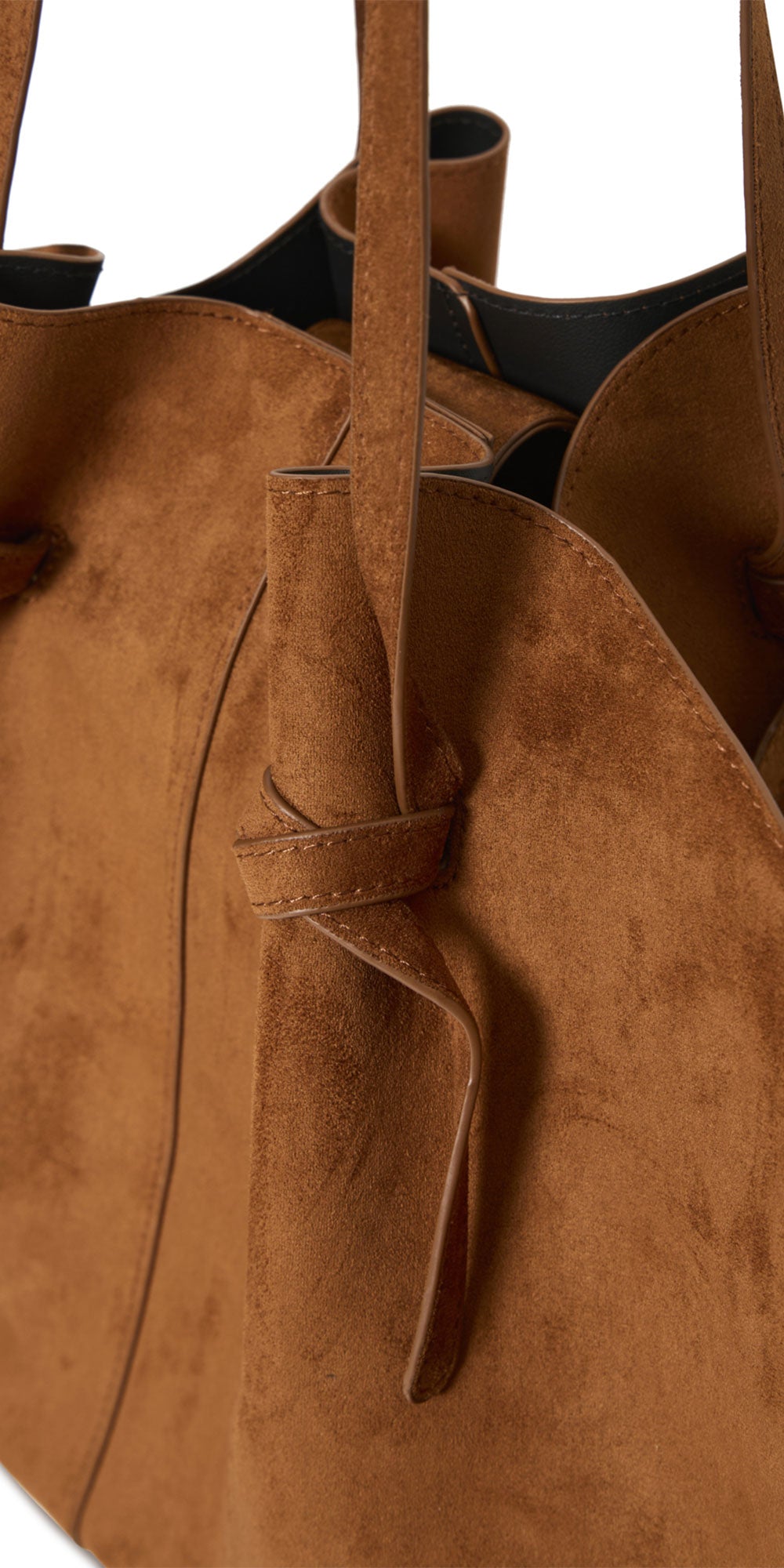 Fransa Faux Suede Tote, cognac