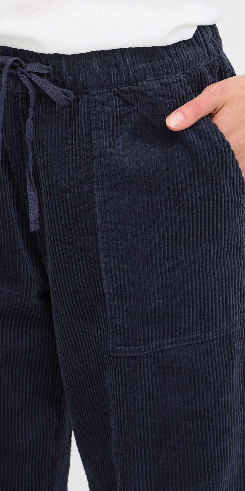 Fransa Corduroy Cozy Pants, navy