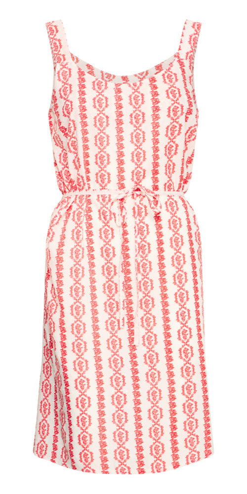 Fransa Dalarose Striped Dress, red
