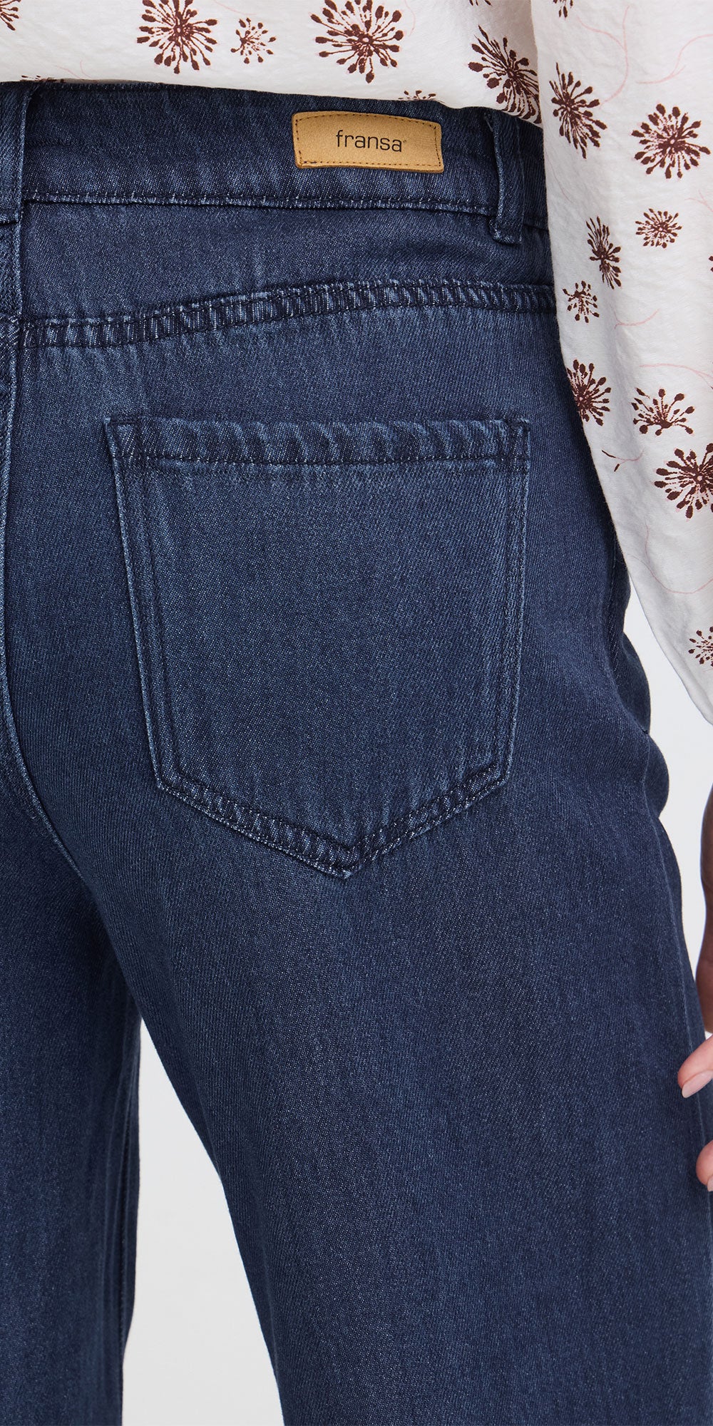 Fransa Dark Denim Wide Jeans