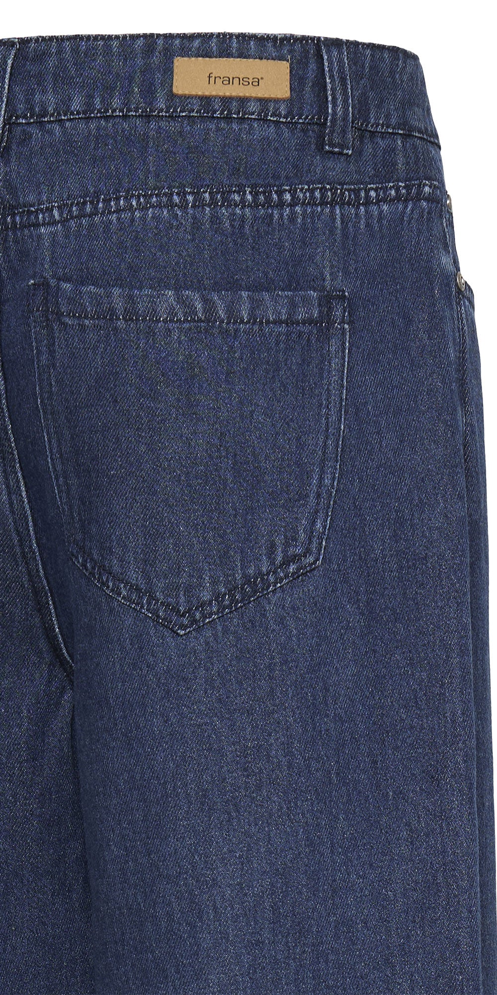 Fransa Dark Denim Wide Jeans