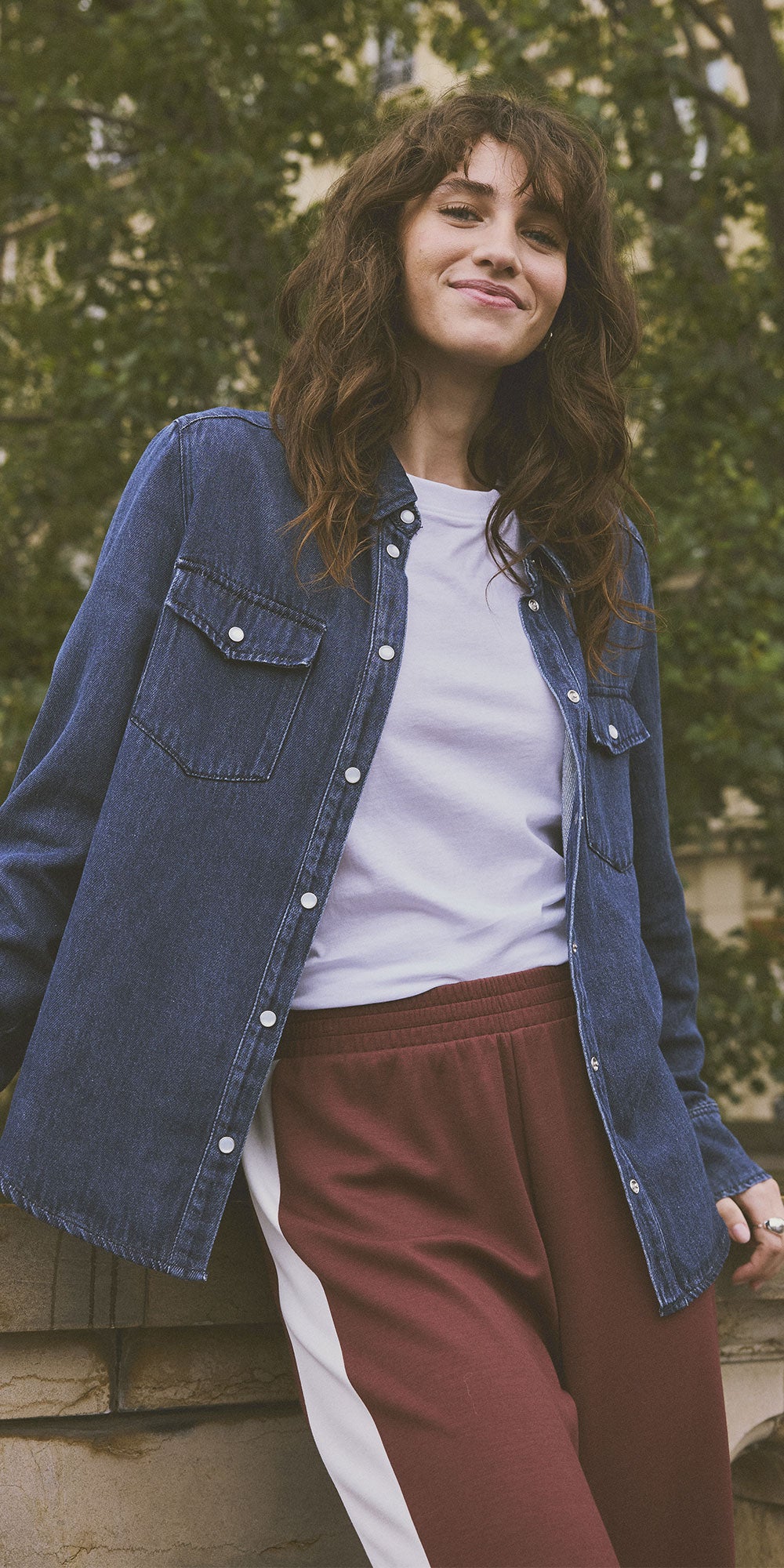 Fransa Dark Denim Jean Shacket