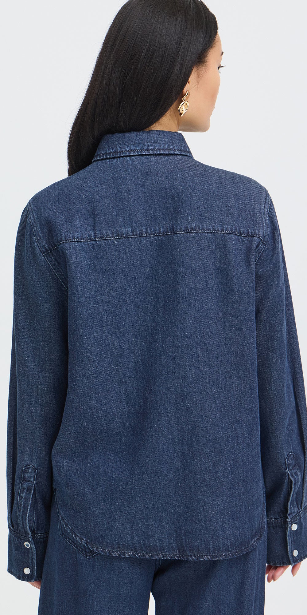 Fransa Dark Denim Jean Shacket