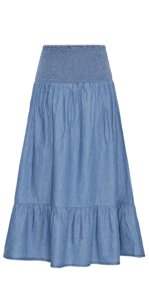 Fransa Denimblom Skirt