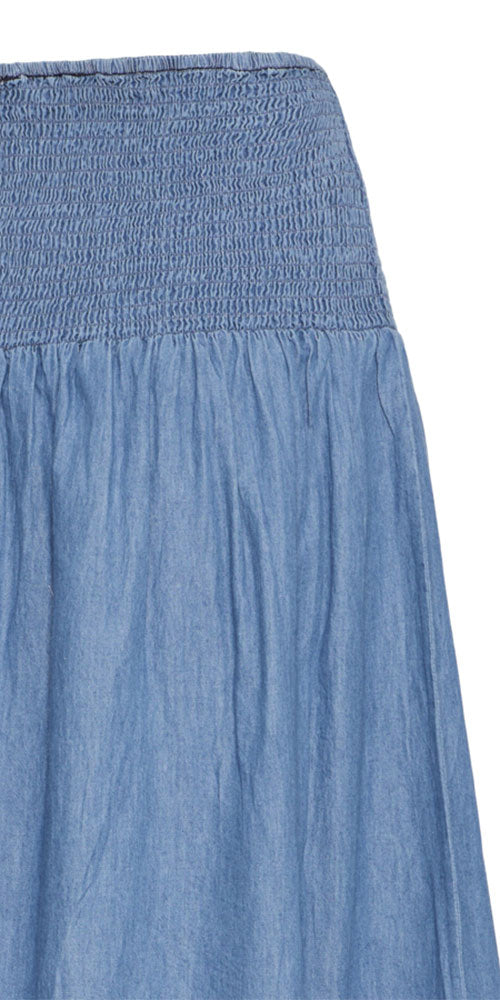 Fransa Denimblom Skirt