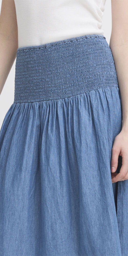 Fransa Denimblom Skirt