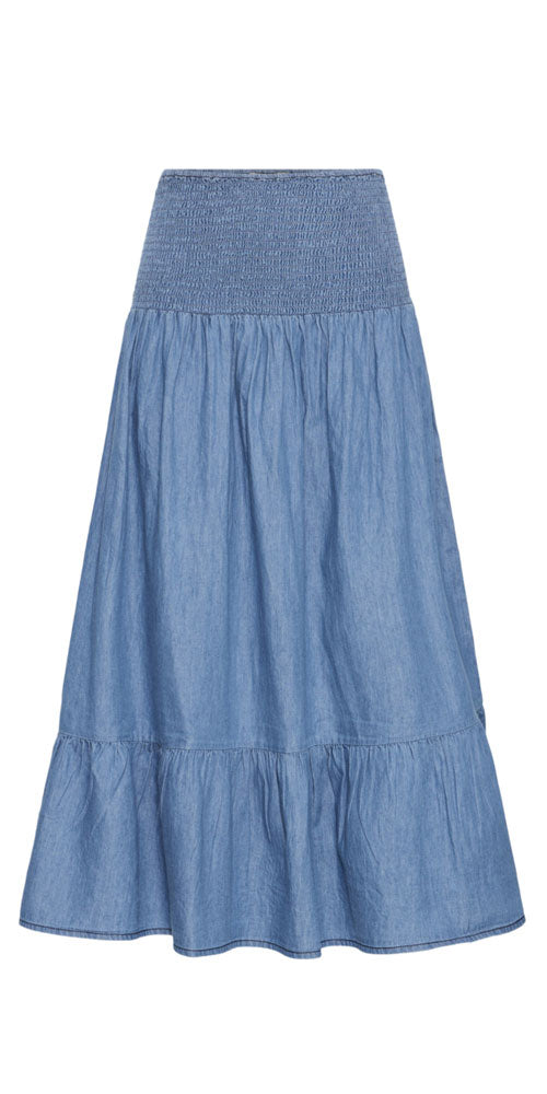 Fransa Denimblom Skirt