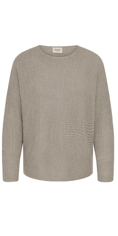 Fransa Dolman Pullover, stone