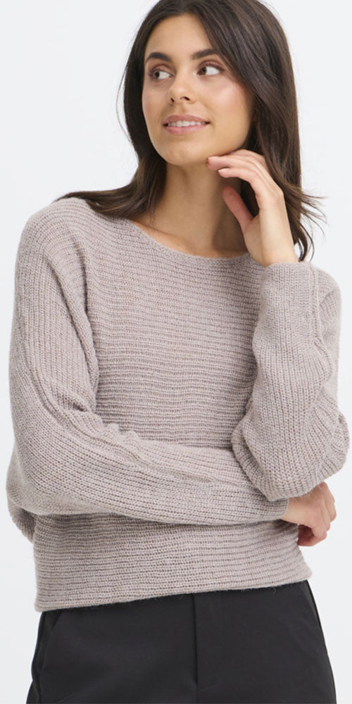 Fransa Dolman Pullover, stone