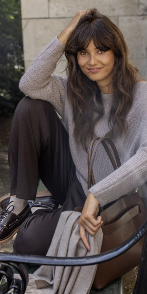 Fransa Dolman Pullover, stone