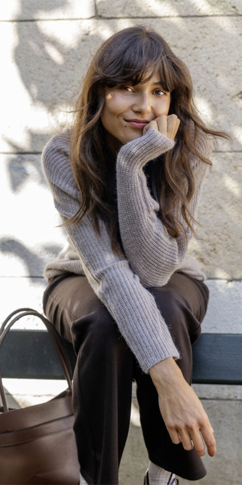 Fransa Dolman Pullover, stone