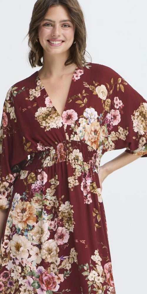 Fransa Floral Kimono Style Dress
