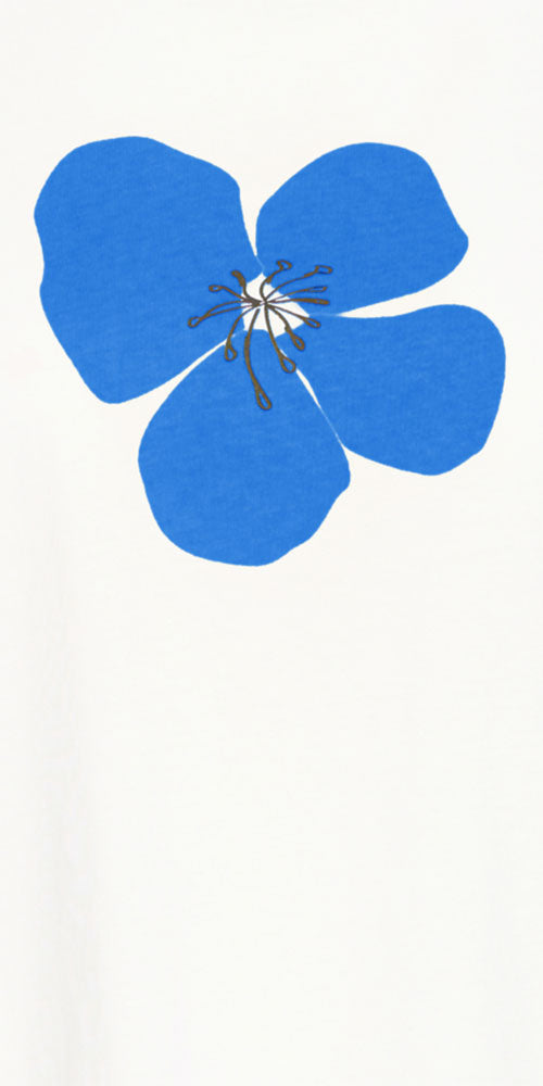 Fransa Finnish Flower Tee, blue