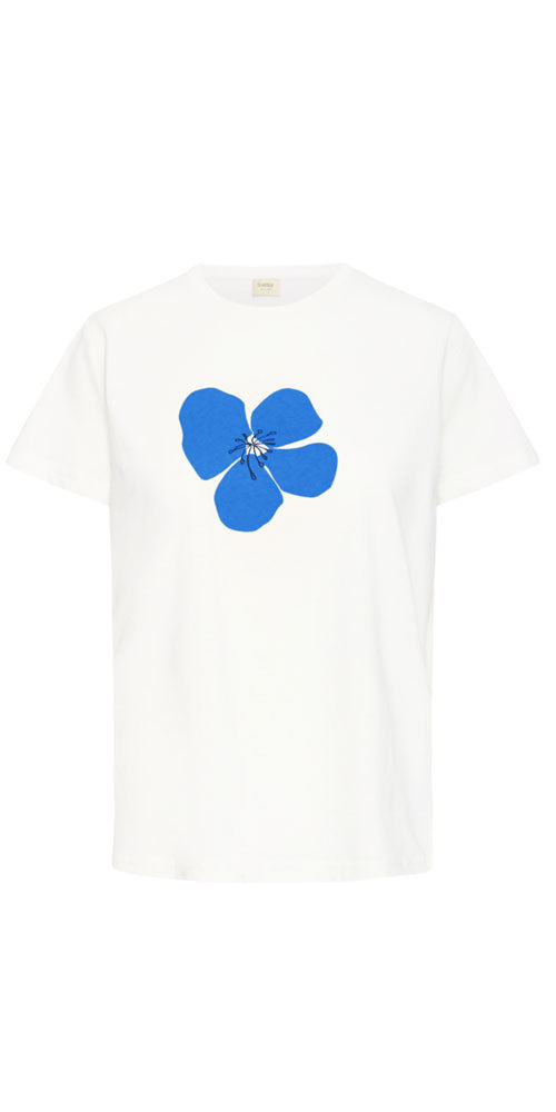 Fransa Finnish Flower Tee, blue