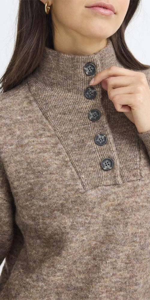 Fransa Funnel Neck Sweater Dress