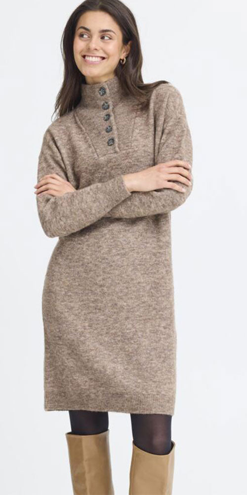 Fransa Funnel Neck Sweater Dress