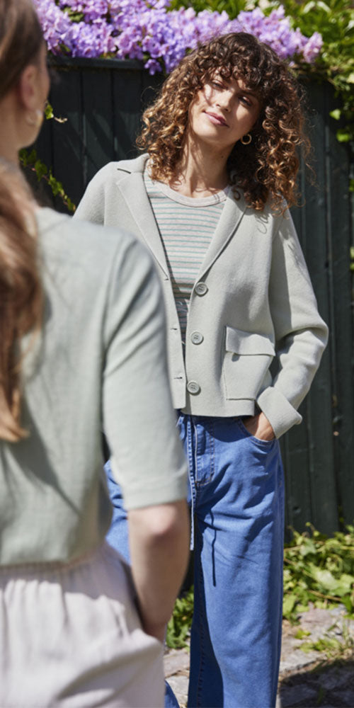Fransa Knit Blazer, mint