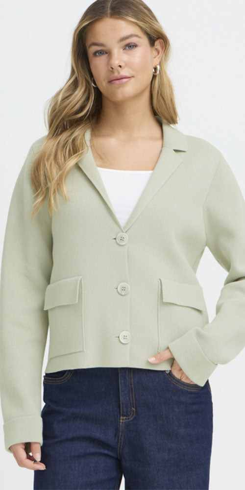 Fransa Knit Blazer, mint