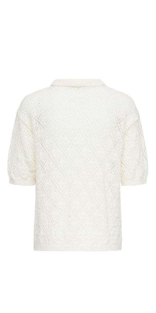 Fransa Lacey Knit Polo