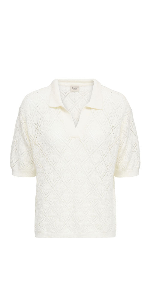 Fransa Lacey Knit Polo