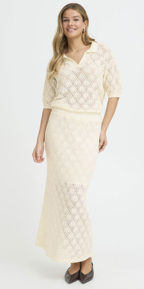 Fransa Lacey Knit Skirt
