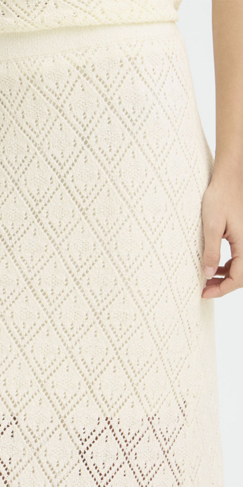 Fransa Lacey Knit Skirt