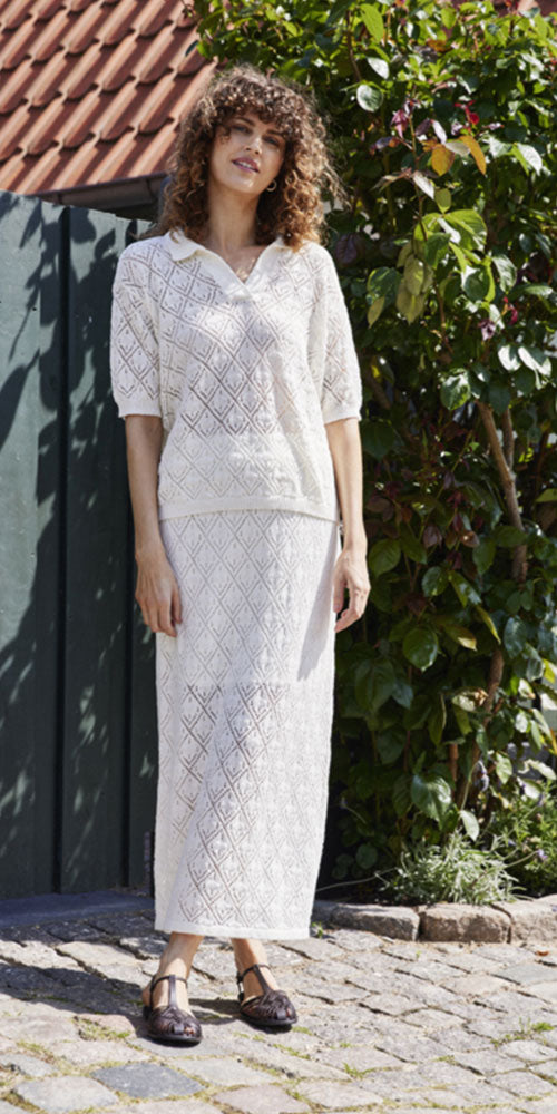 Fransa Lacey Knit Skirt