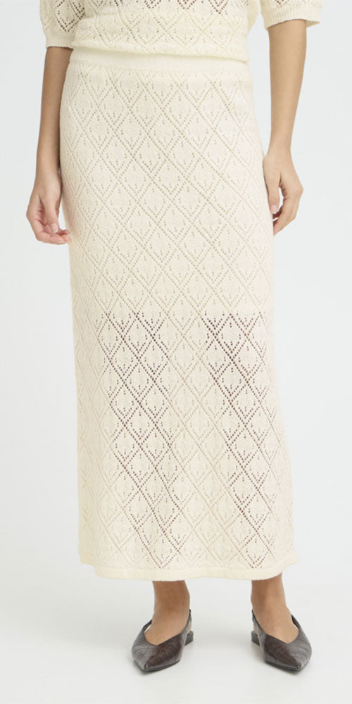 Fransa Lacey Knit Skirt