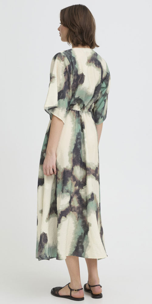 Fransa Marble Print Dress