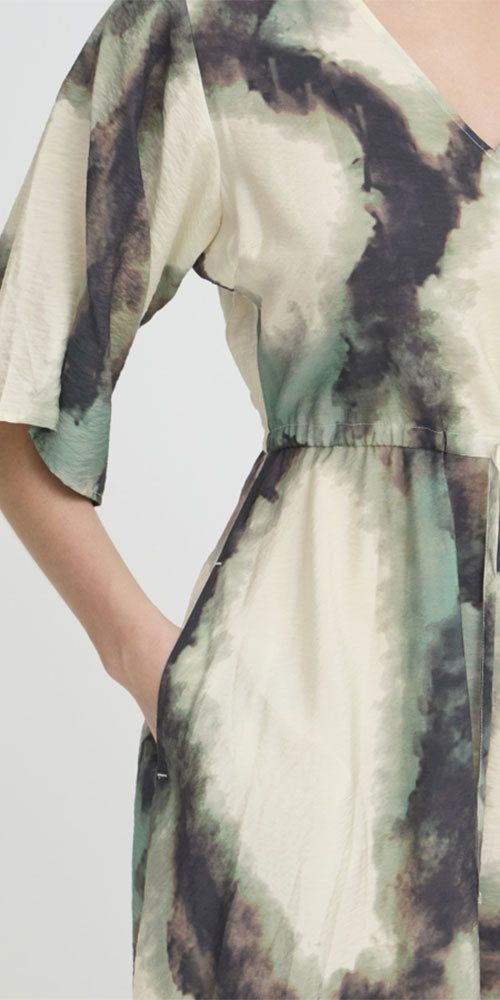 Fransa Marble Print Dress