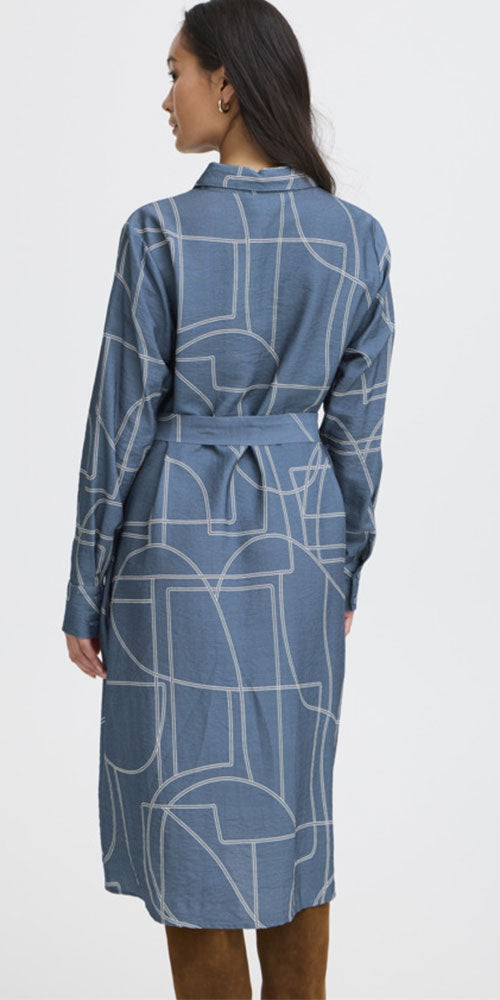 Fransa Modern Art Shirt Dress