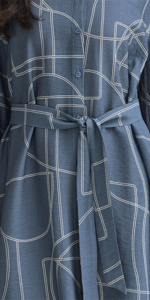 Fransa Modern Art Shirt Dress
