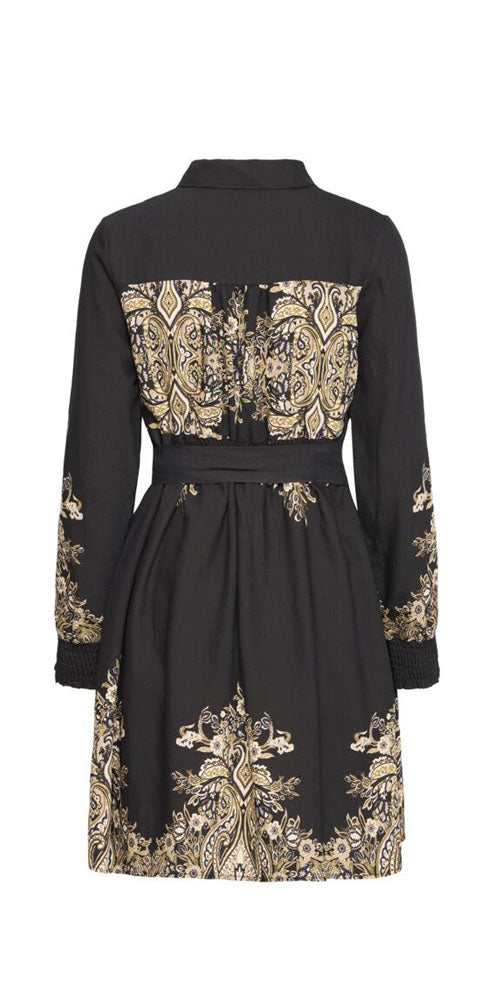 Fransa Paisley Motif Shirt Dress