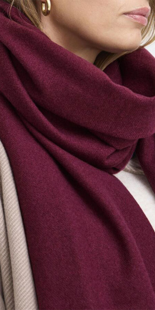 Fransa Pashmina Scarf, wine