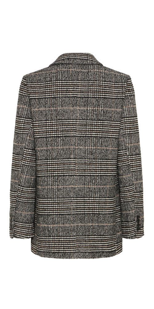 Fransa Plaid Flannel Blazer
