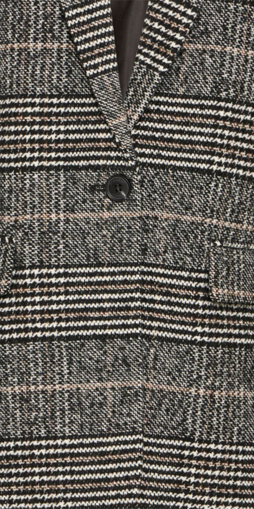 Fransa Plaid Flannel Blazer