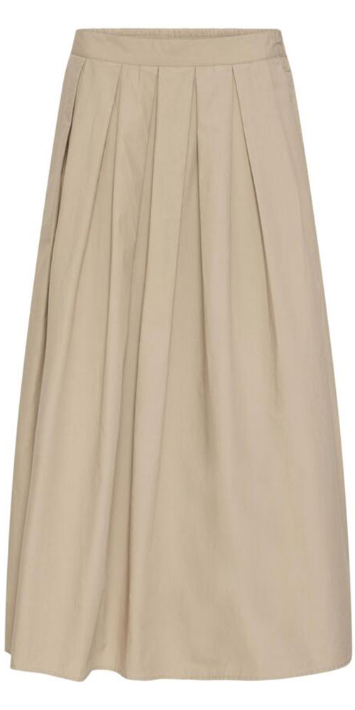 Fransa Pleated Cotton Skirt