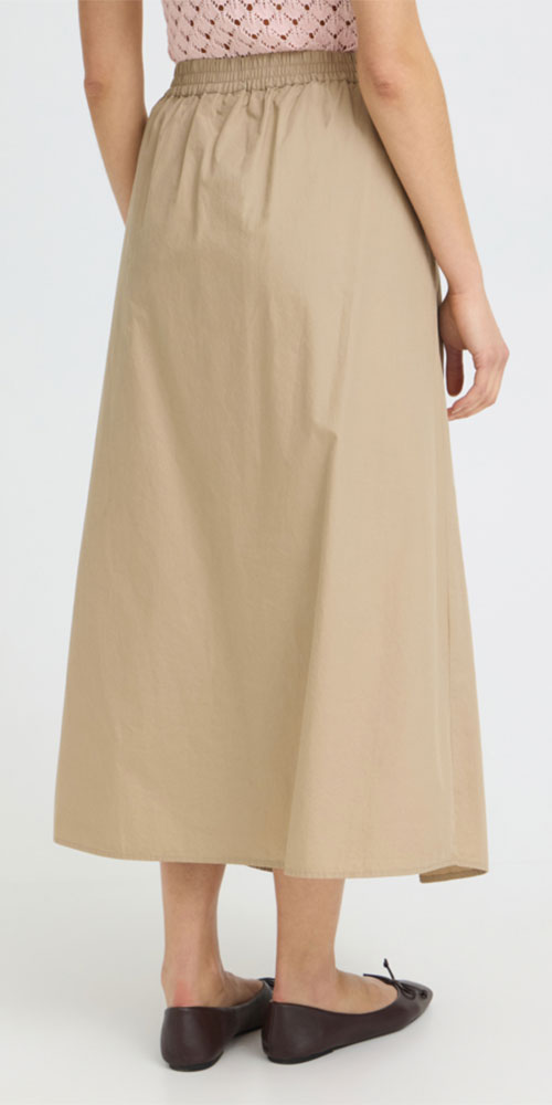 Fransa Pleated Cotton Skirt