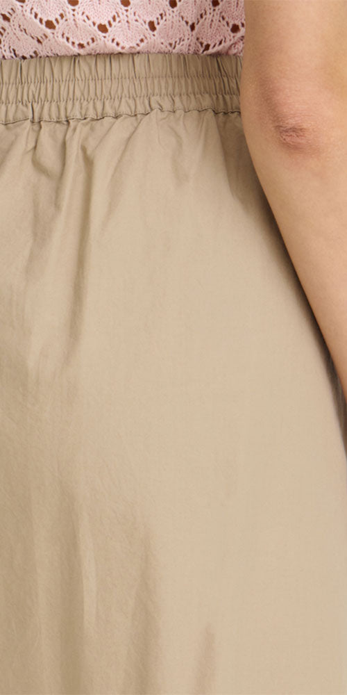 Fransa Pleated Cotton Skirt