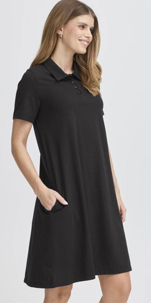 Fransa Jersey Polo Dress