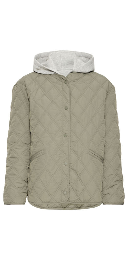 Fransa Quilted Hoodie Jacket