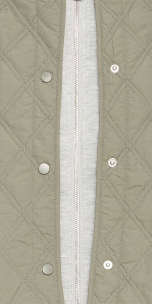 Fransa Quilted Hoodie Jacket