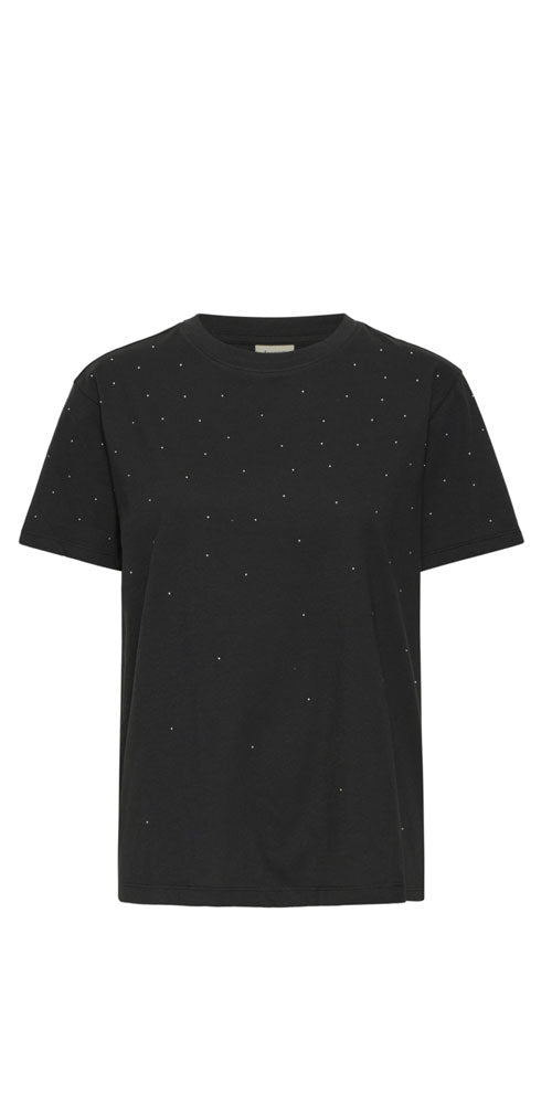 Fransa Studded Tee, black