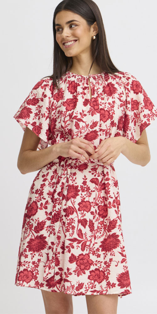 Fransa Floral Flutter Dress