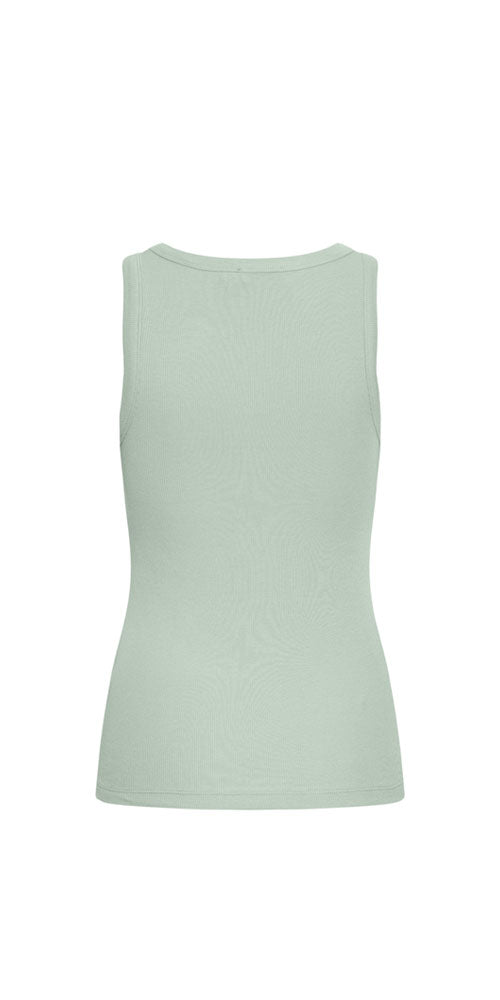 Fransa Ribbed Tank, mint green