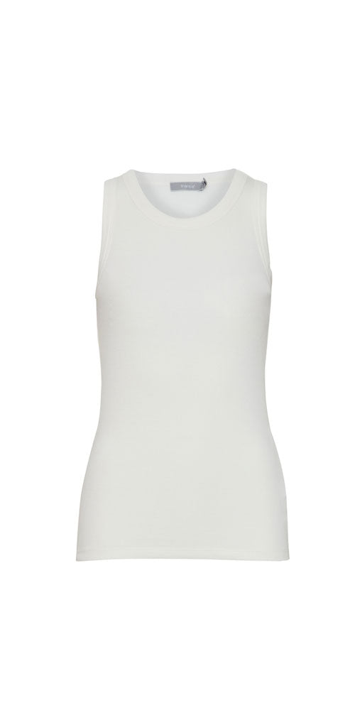 Fransa Ribbed Tank, off-white