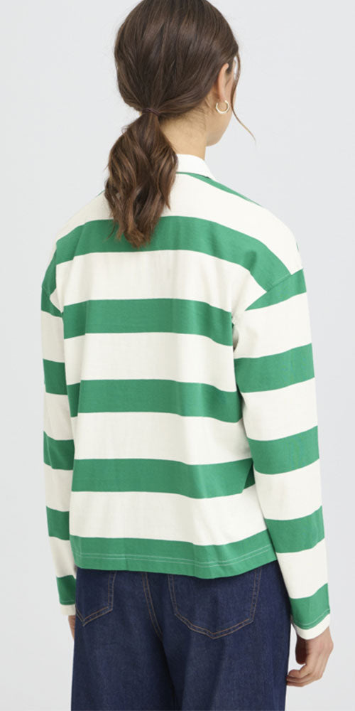 Fransa Cotton Rugby Polo, green