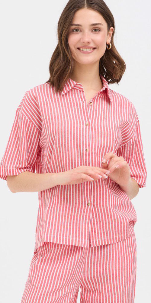 Fransa Skansen Shorts, berry stripe