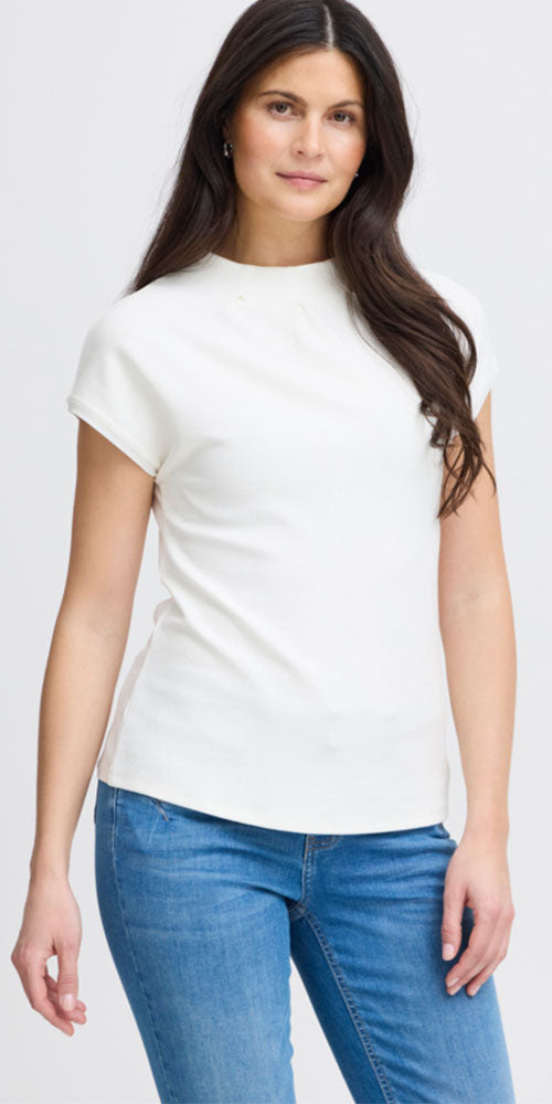 Fransa Skater Top, white
