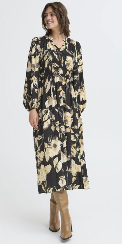 Fransa Smocked Floral Dress